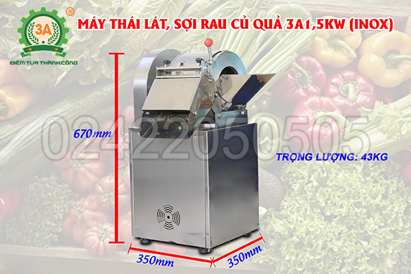 Máy thái lát, sợi rau củ quả 3A1,5kw (12)
