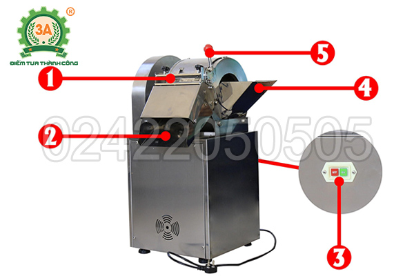 Máy thái lát, sợi rau củ quả 3A1,5kw (13)