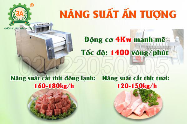 Những thiết bị nhà bếp thông minh và siêu tiện lợi của 3A - Máy thái thịt công nghiệp 3A4Kw