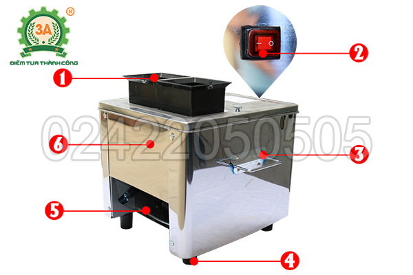 Cấu tạo của Máy thái thịt đa năng 2 cửa nạp 3A850W