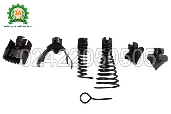 Các đầu thông và công cụ tháo lắp đầu thông của máy thông cống 3A GQ200