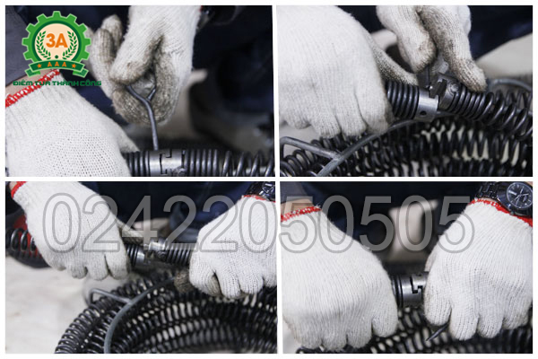 Tháo lắp dây lò xo máy thông tắc 3A GQ200