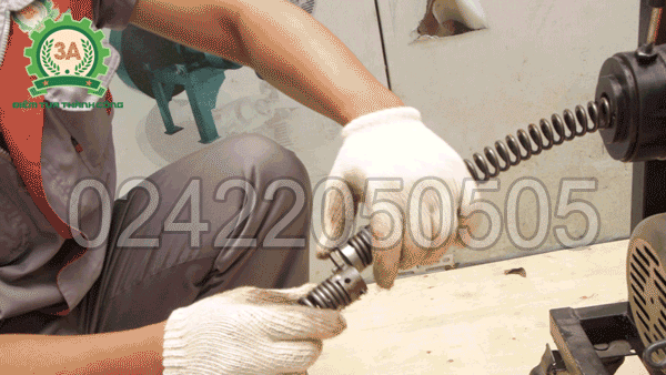 Lắp đầu thông phù hợp cho Máy thông cống lò xo 3AGQ1200