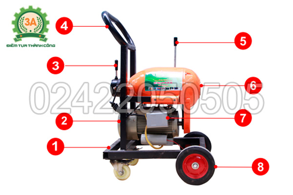 Cấu tạo Máy thông cống lò xo 3AGQ1200