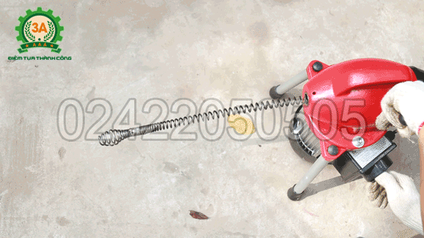 Hoạt động của máy thông tắc cống lò xo A500W