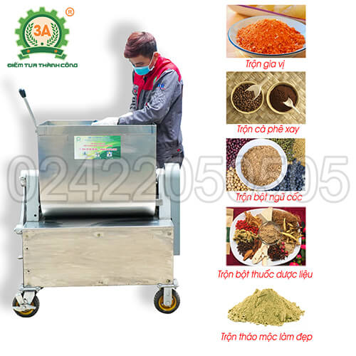 Những thiết bị nhà bếp thông minh và siêu tiện lợi của 3A - Máy trộn bột nằm ngang inox 3A2,2kW