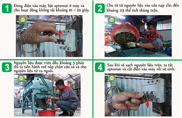 Máy trộn kiểu ngang 3A3Kw