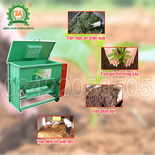 Máy trộn ngang 3A5,5kw biến tần