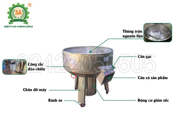 Máy trộn nguyên liệu đa năng 3A4kW (12)