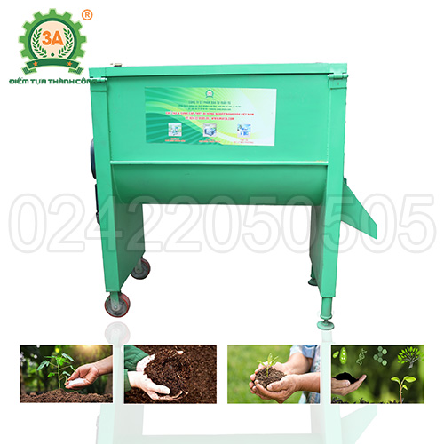 Máy trộn phân bón trục ngang 3A3Kw