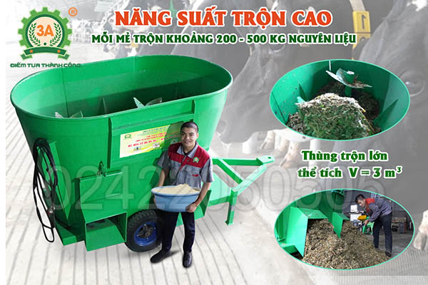 Máy trộn thức ăn cho bò đi động 3A (11)