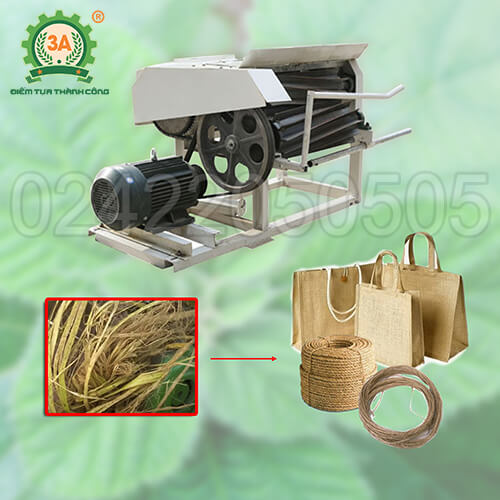 Máy tuốt vỏ cây gai 3A