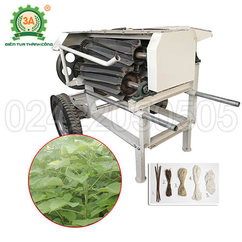 Máy tuốt vỏ cây gai 3A