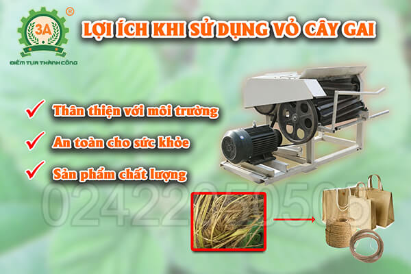 Máy tuốt vỏ cây gai 3A (05)