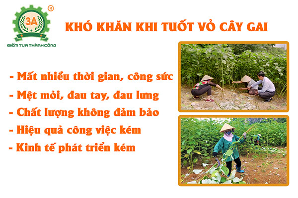 Máy tuốt vỏ cây gai 3A (06)