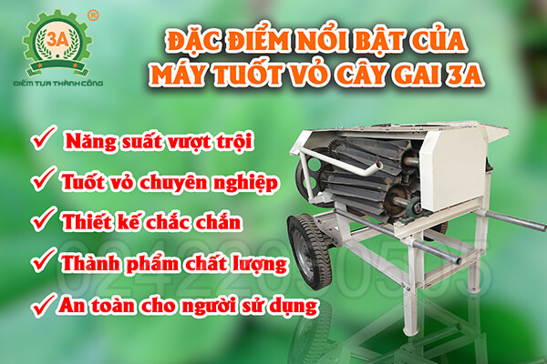 Máy tuốt vỏ cây gai 3A (07)