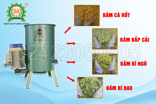 Máy xát rau củ quả thải loại 3A3Kw