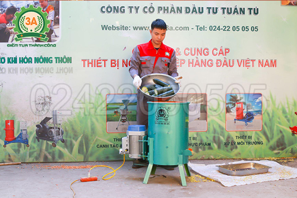 Vận hành Máy xát rau củ quả thải loại 3A3Kw