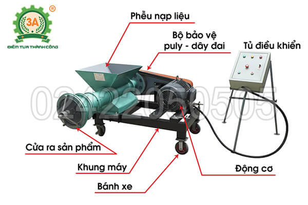 Máy xay cá công nghiệp 3A15kW (08)