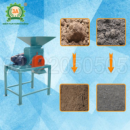 Máy xay đất, đánh tơi phân bón 2 tầng 3A5,5kw