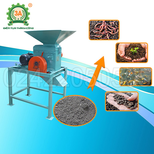 Máy xay đất, đánh tơi phân bón 2 tầng 3A5,5kw