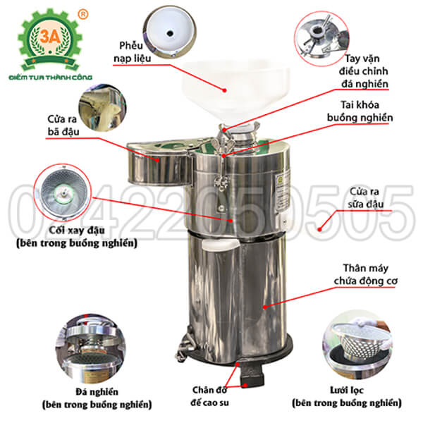 Máy xay đậu nành 3A370W (10)