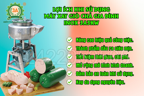 Máy xay giò chả gia đình inox 3A3Kw (13)