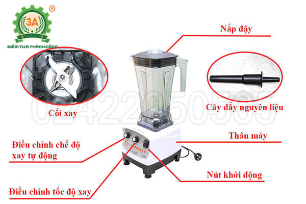 Máy xay sinh tố công nghiệp 3A2600W (13)