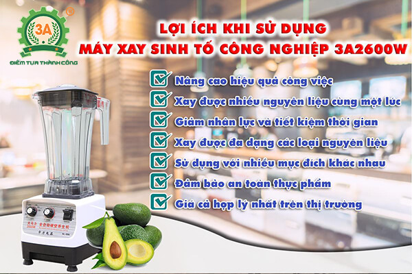 Máy xay sinh tố công nghiệp 3A2600W (14)