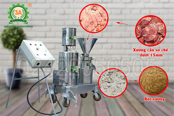 Máy xay thịt làm giò công nghiệp 3A11KW siêu mịn (08)