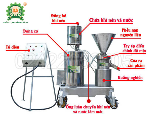 Máy xay thịt làm giò công nghiệp 3A11KW siêu mịn (12)