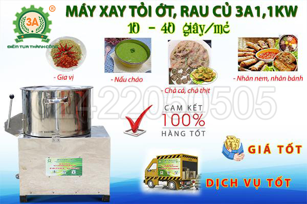 Máy xay tỏi ớt, rau củ 3A1,1Kw (11)