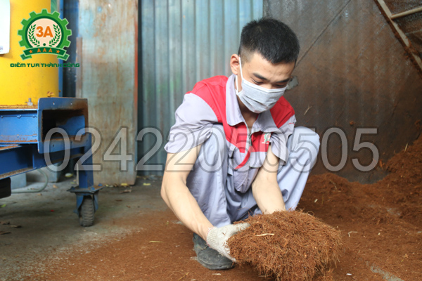 Máy xay xơ dừa, rơm rạ 3A15Kw giúp xay xơ dừa hiệu quả
