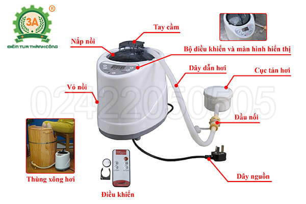 Máy xông hơi gia đình 3A1000W (12)