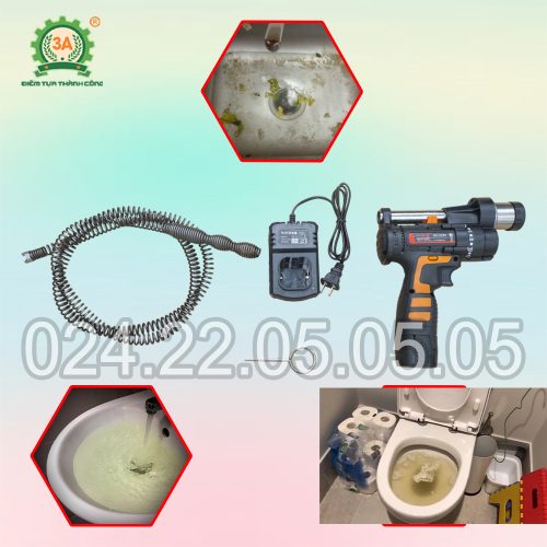 Máy thông tắc cống gia đình 3A12V