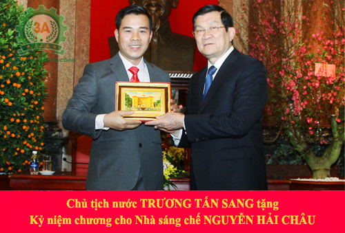 Nhà sáng chế của Máy băm nghiền xơ dừa, rơm, bã mía kiểu ống tròn 3A16Hp