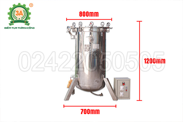 bộ nồi hấp tiệt trùng trồng nấm đông trùng hạ thảo 3A 