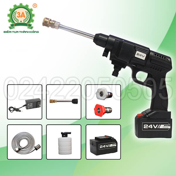 Súng rửa xe cao áp chạy pin 3A
