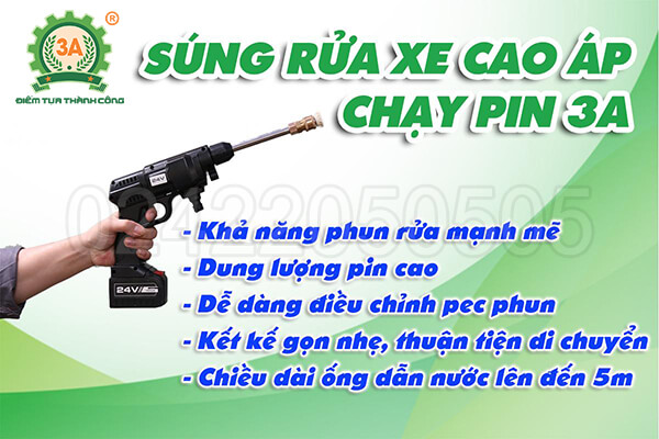 Súng rửa xe cao áp chạy pin 3A (05)