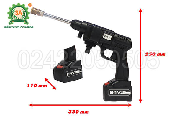 Súng rửa xe cao áp chạy pin 3A (09)