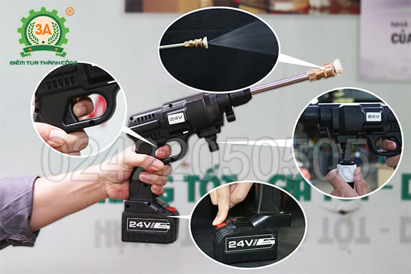 Súng rửa xe cao áp chạy pin 3A (10)