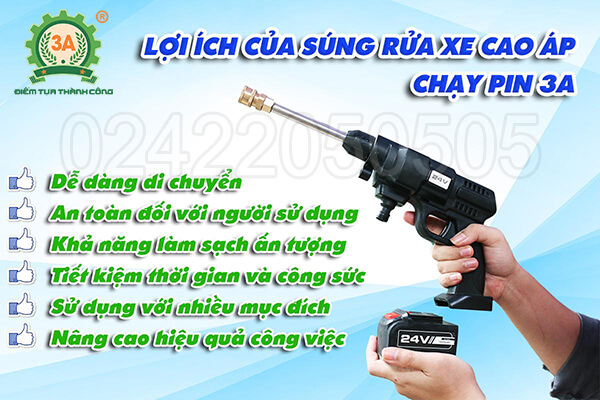 Súng rửa xe cao áp chạy pin 3A (13)