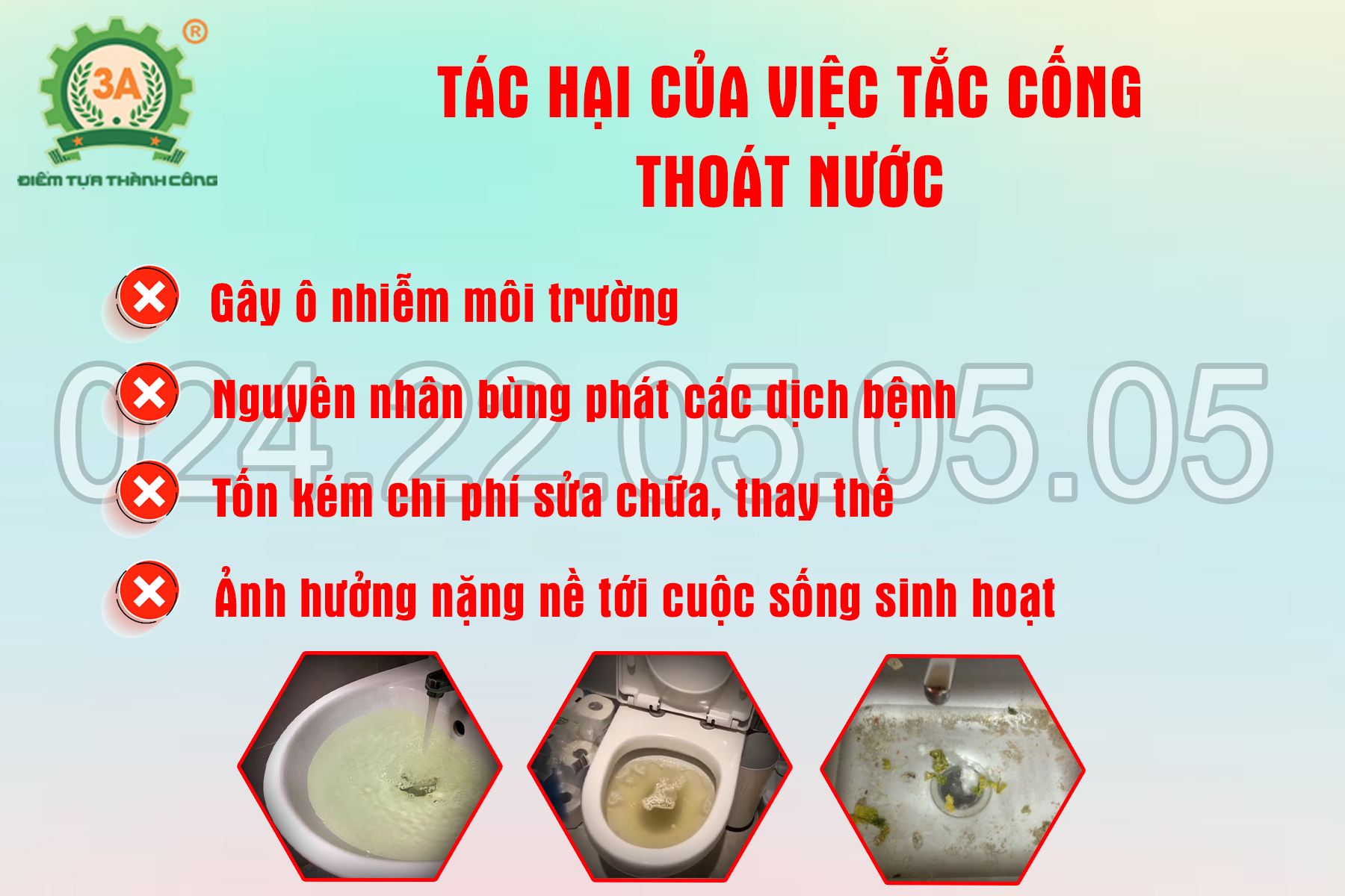 Tác hại của việc tắc ống thoát nước