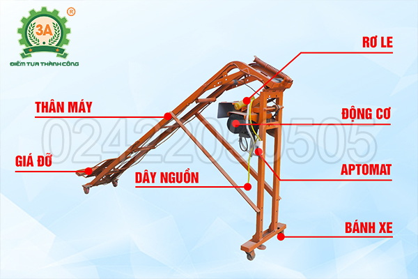Cấu tạo Thang nâng hàng hóa 3A1,5Kw