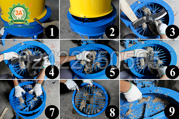Vệ sinh máy băm rơm, xơ dừa, cỏ voi 3A