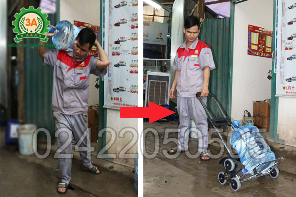 Xe đẩy hàng gấp gọn leo cầu thang 3AM3 giúp vận chuyển đa dạng hàng hóa