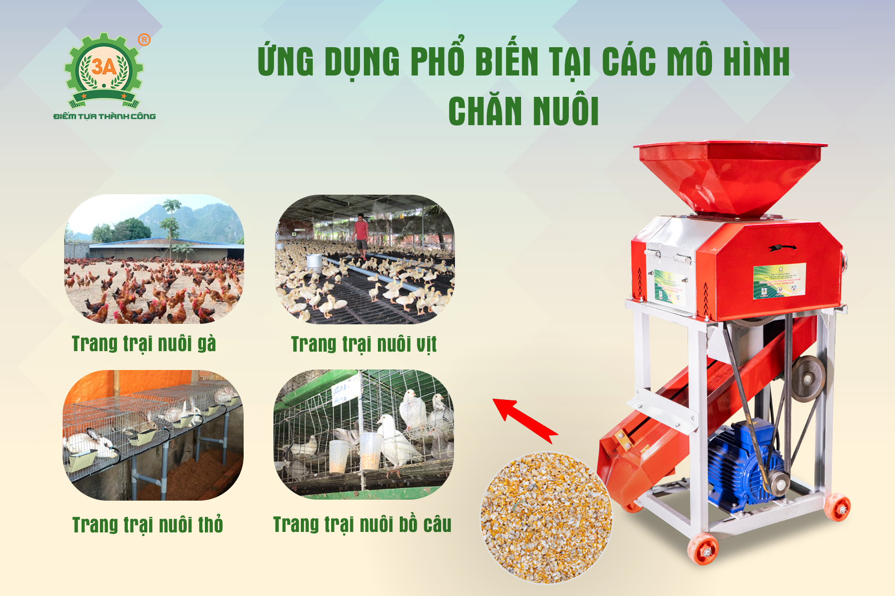 nghiền vỡ bằng máy vỡ ngô