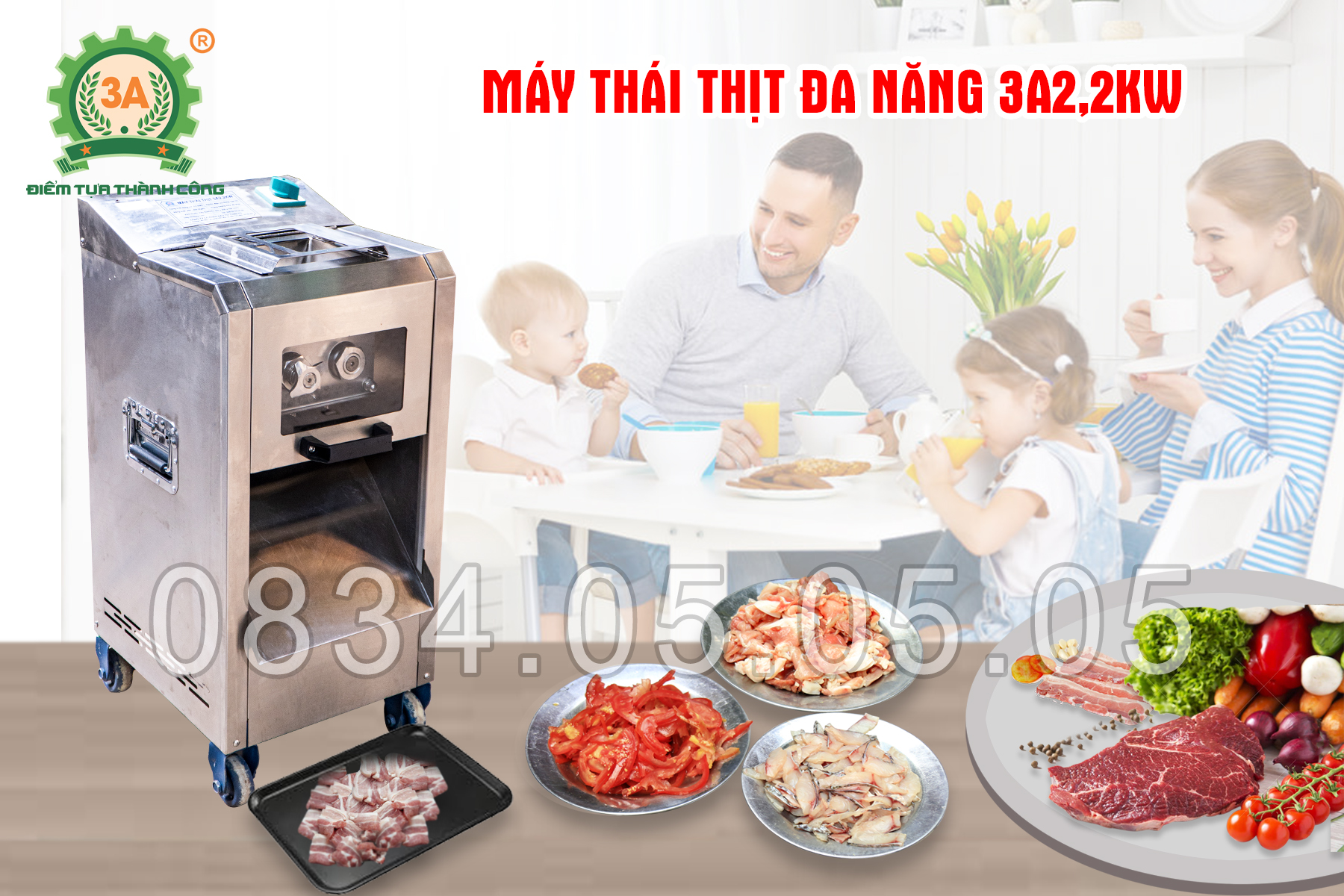 máy thái thịt đa năng 3A