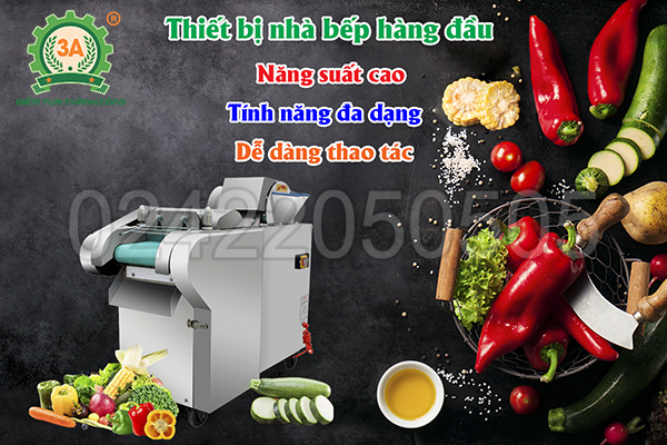 Máy thái rau củ công nghiệp – trợ thủ đắc lực cho bếp ăn suất lớn