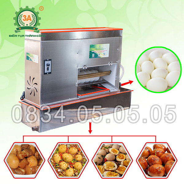 Máy Bóc Trứng Gà Công Nghiệp 3A120W